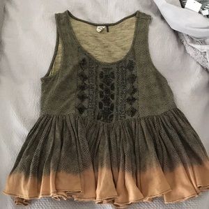 Anthropologie peplum tank top
